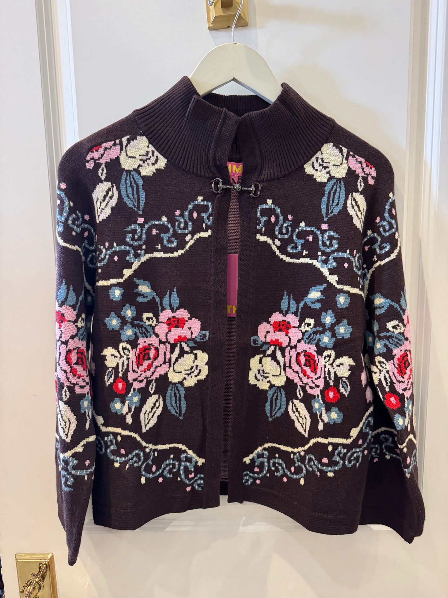 Floral Print Knit Cardigan