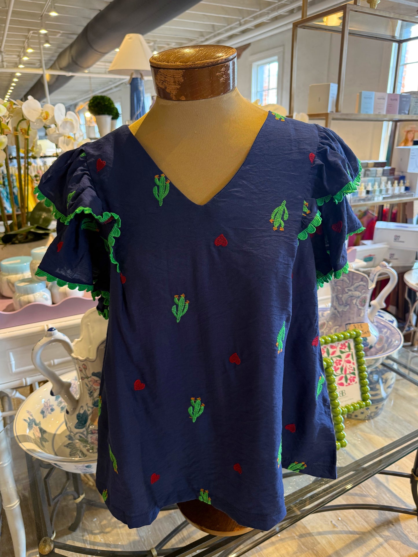 Cactus Top - Navy