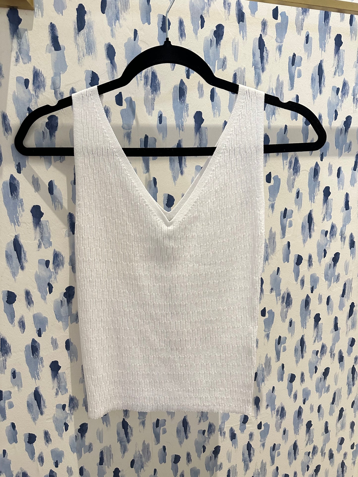 V-Neck Tank Top - White