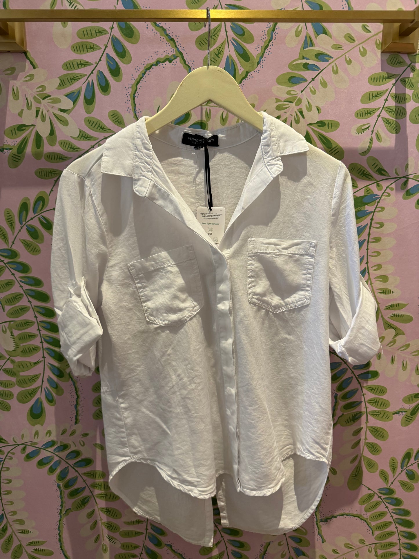 Riley Shorter Rolled Top- Optic White
