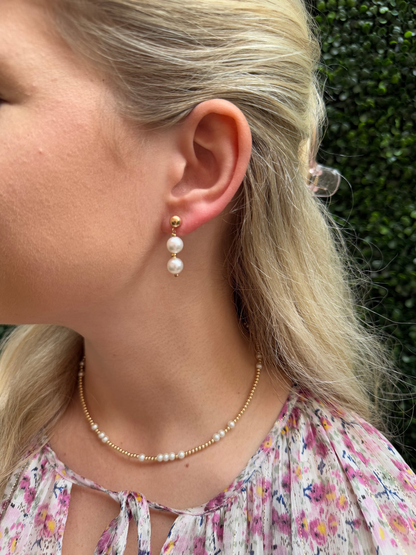Gold Filled 6mm Pearl Drop Studs