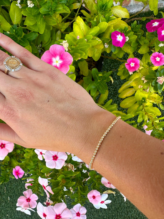 Gold Filled Beaded Bracelet 2.5mm