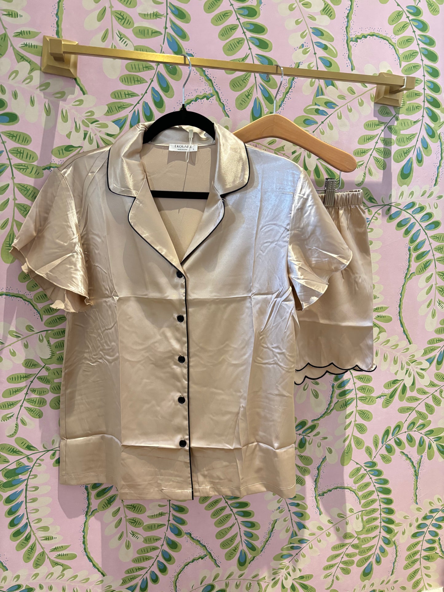 Short Sleeve Pajama Set - Rose Gold
