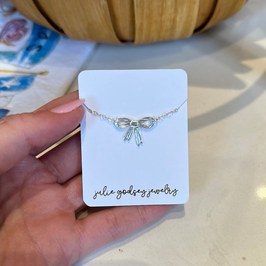 Sterling Silver Beth Bow Necklace
