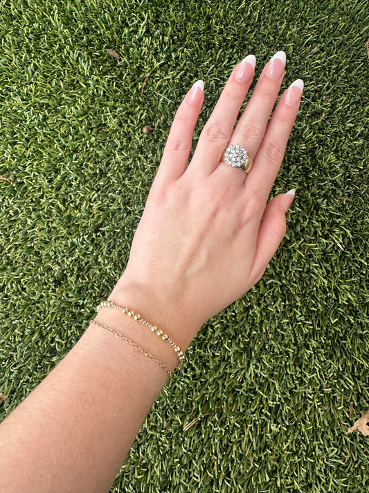 Gold Filled Beaded Bracelet 2.5mm,4mm