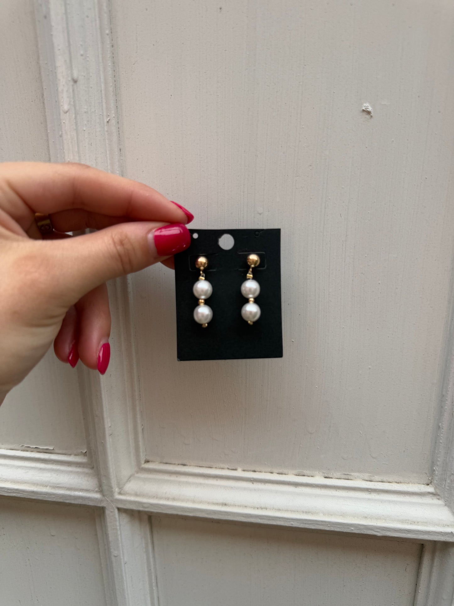 Gold Filled 6mm Pearl Drop Studs
