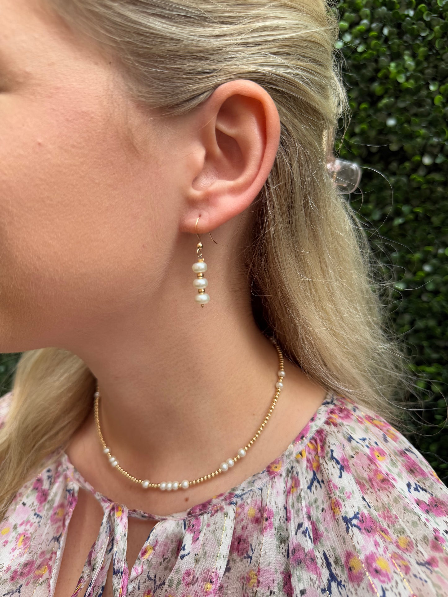 Gold Filled Pearl Earrings