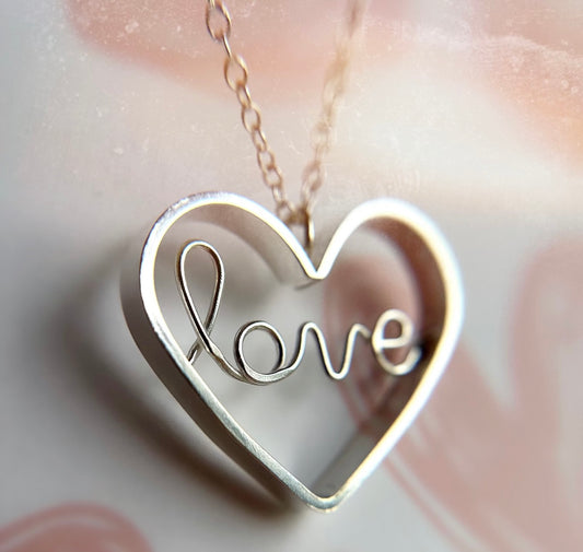 Sterling Silver Love Heart Necklace