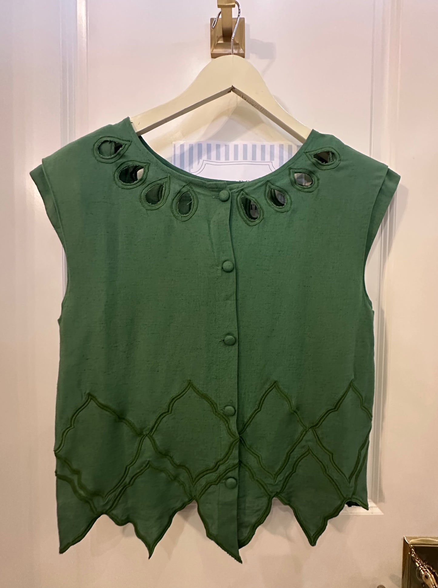 Fairway Sleeveless Top in Emerald Green