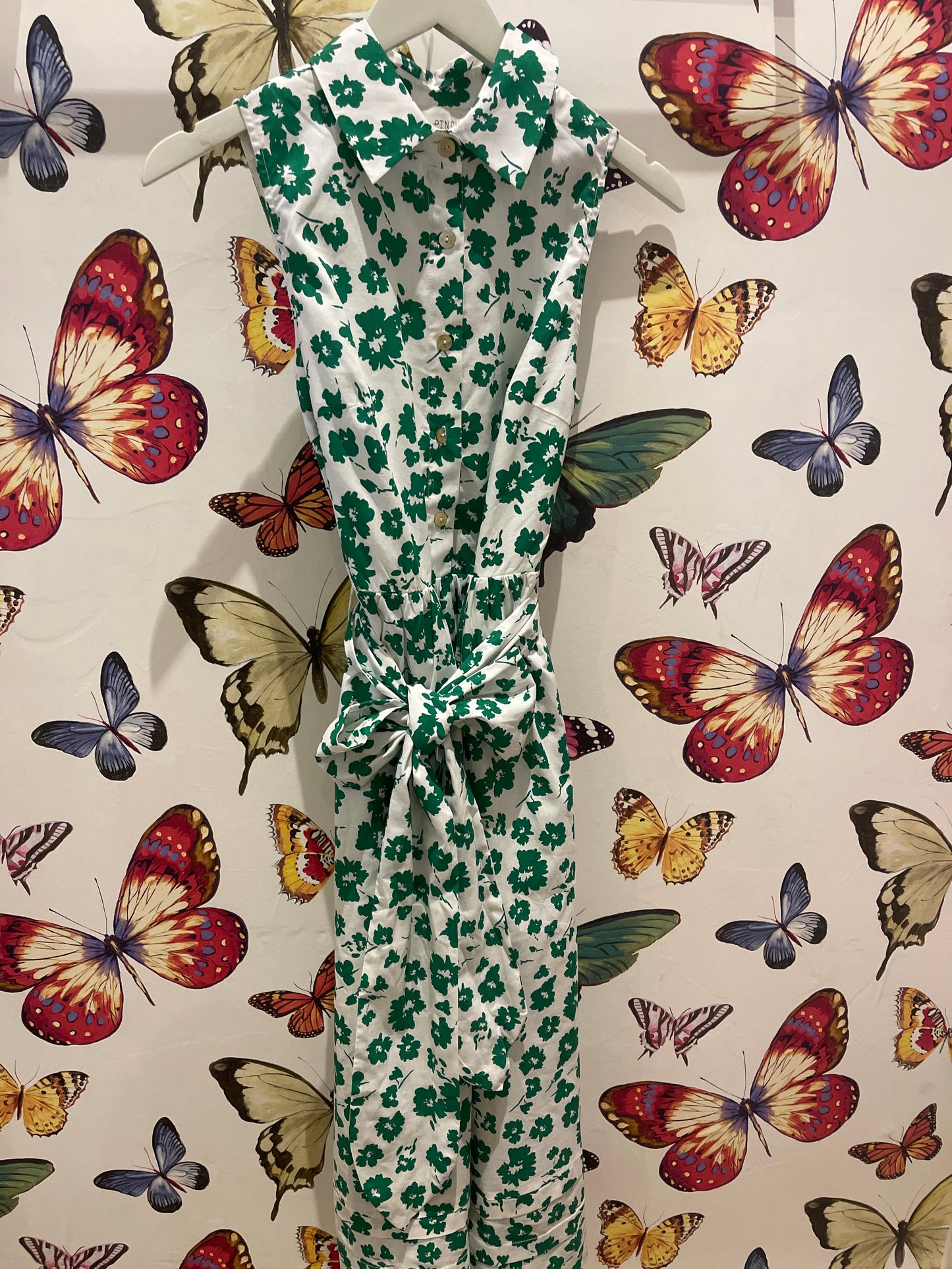 Floral Button Down Maxi Dress- Green
