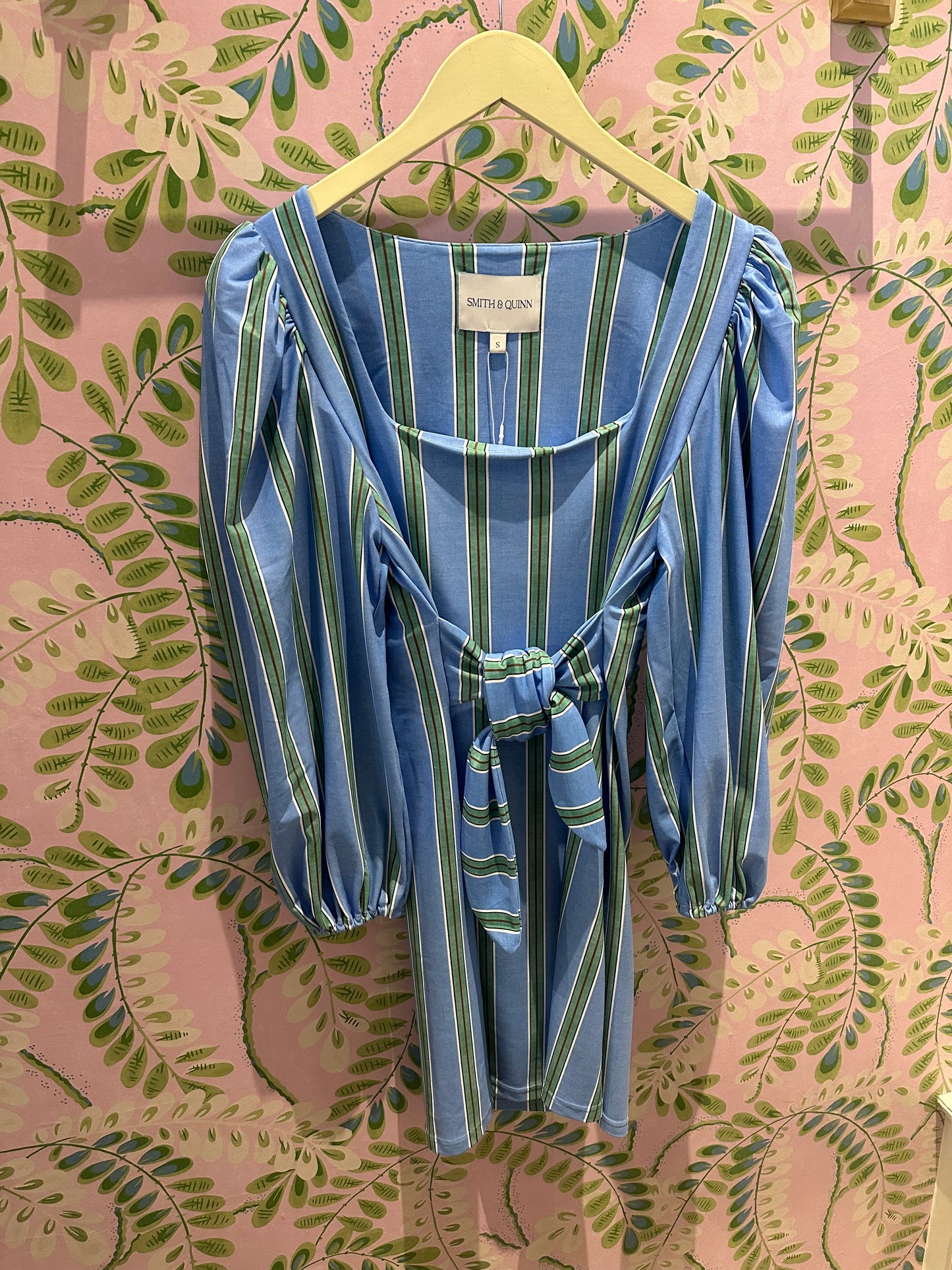 Hydrangea Stripe Crew Dress