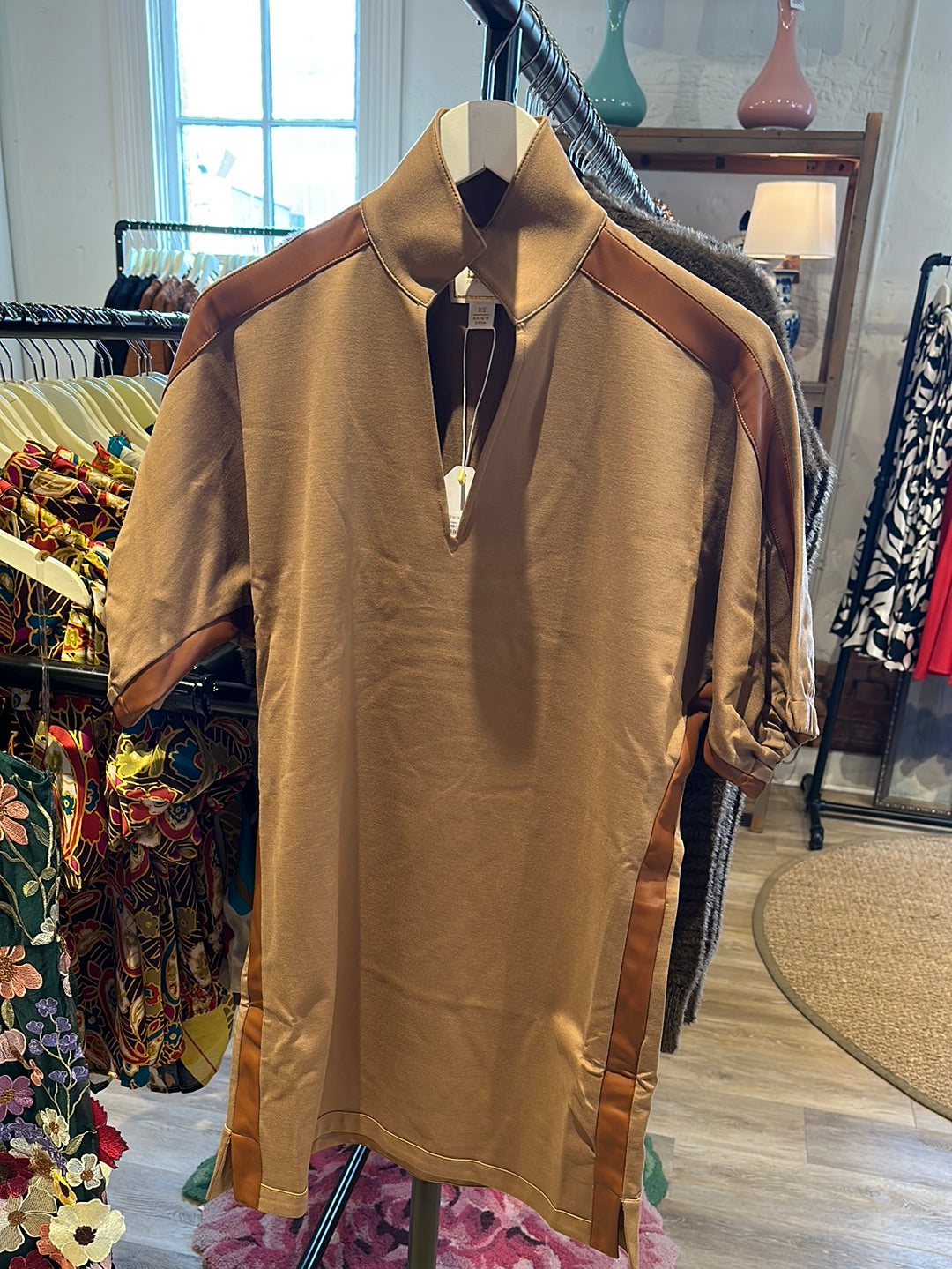 Poppy Dress - Luggage Ponte