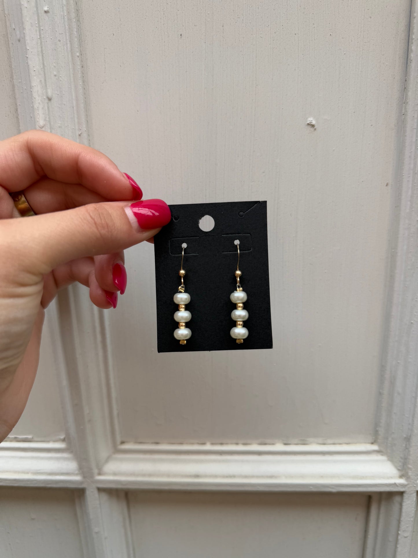 Gold Filled Pearl Earrings