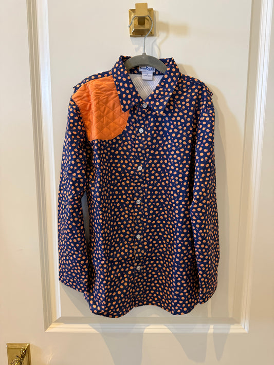 Boys Blue and Orange Button Up