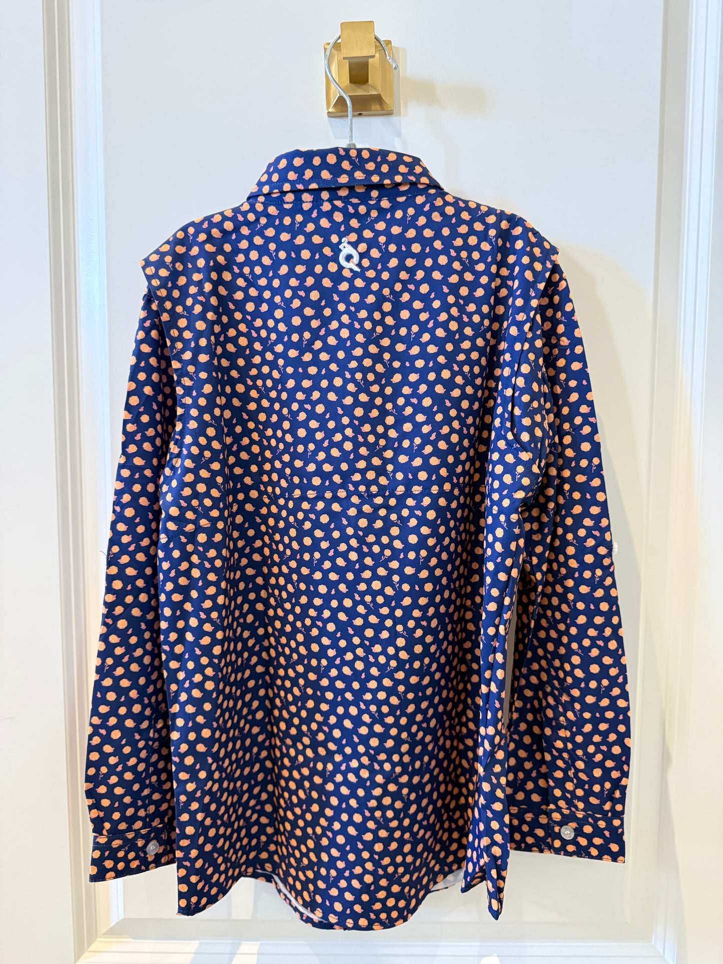 Boys Blue and Orange Button Up