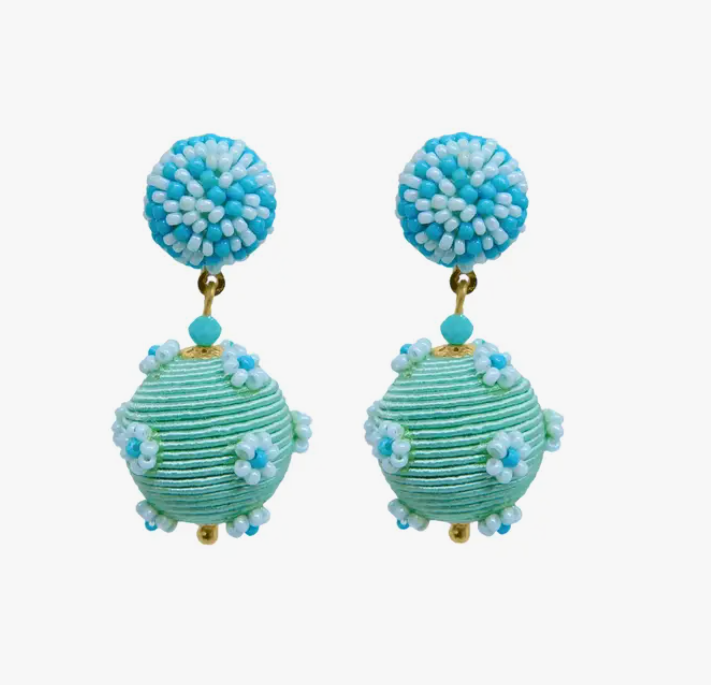 Laura Park - Jasmine Blue Gumball Earrings