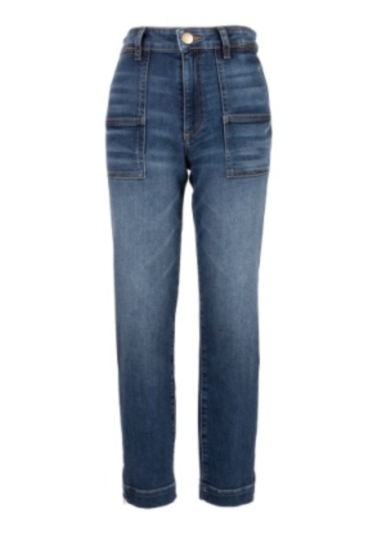 Reese High Rise Ankle Straighten Patch Pocket