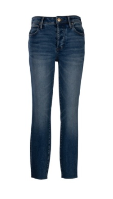 KUT Charlize High Rise Fab Ab Cigarette Leg- Raw Hem