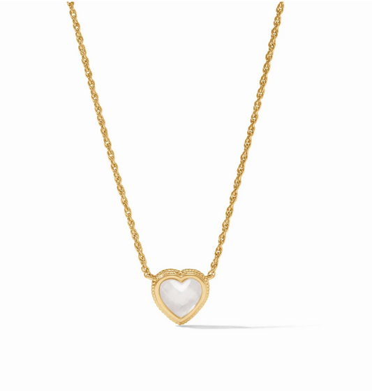 Heart Delicate Necklace- Clear Crystal