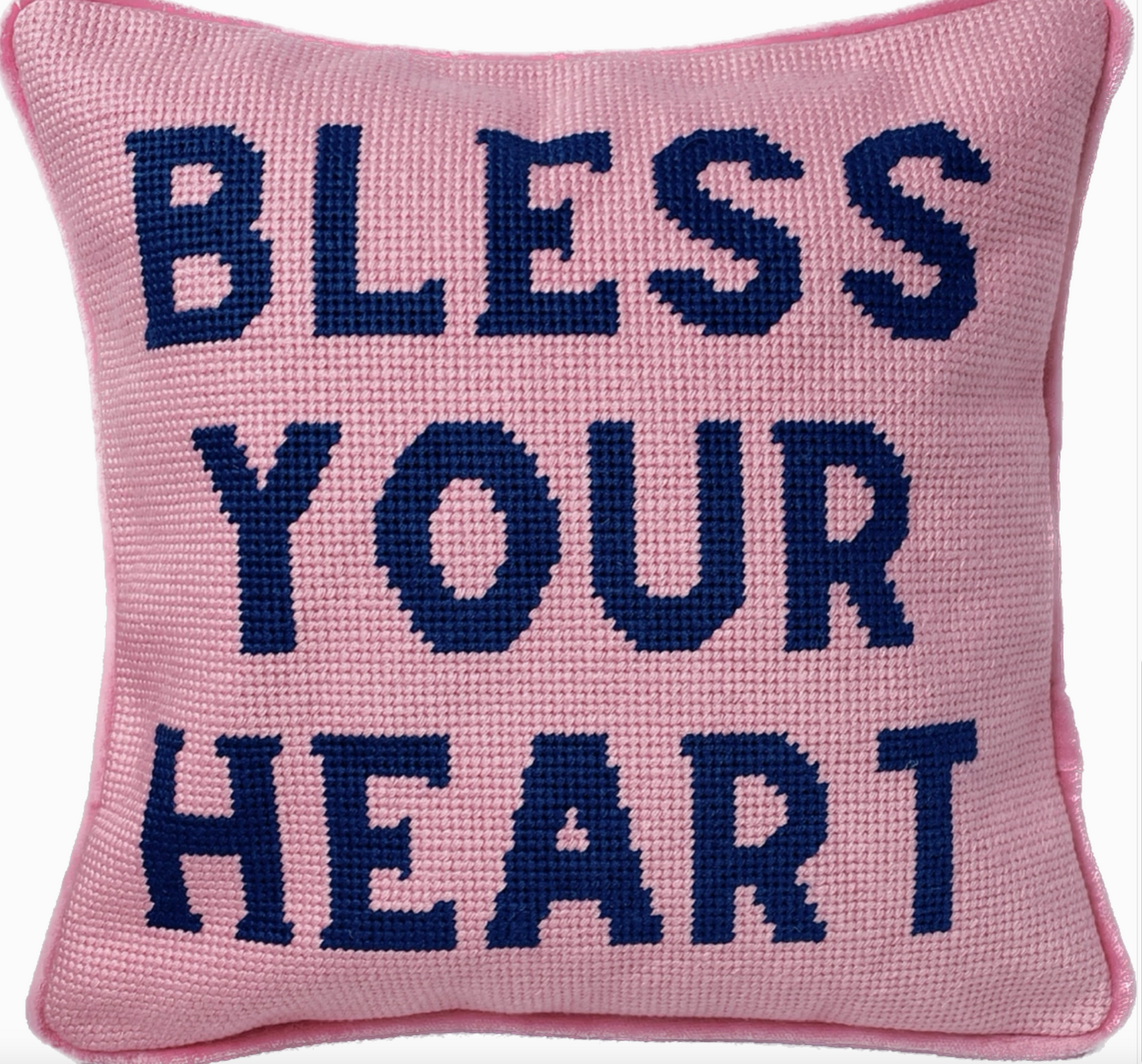 Bless Your Heart Needlepoint Pillow
