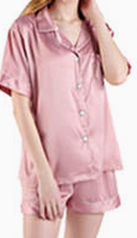 Short-Seeve Pj Set- Dusty Rose