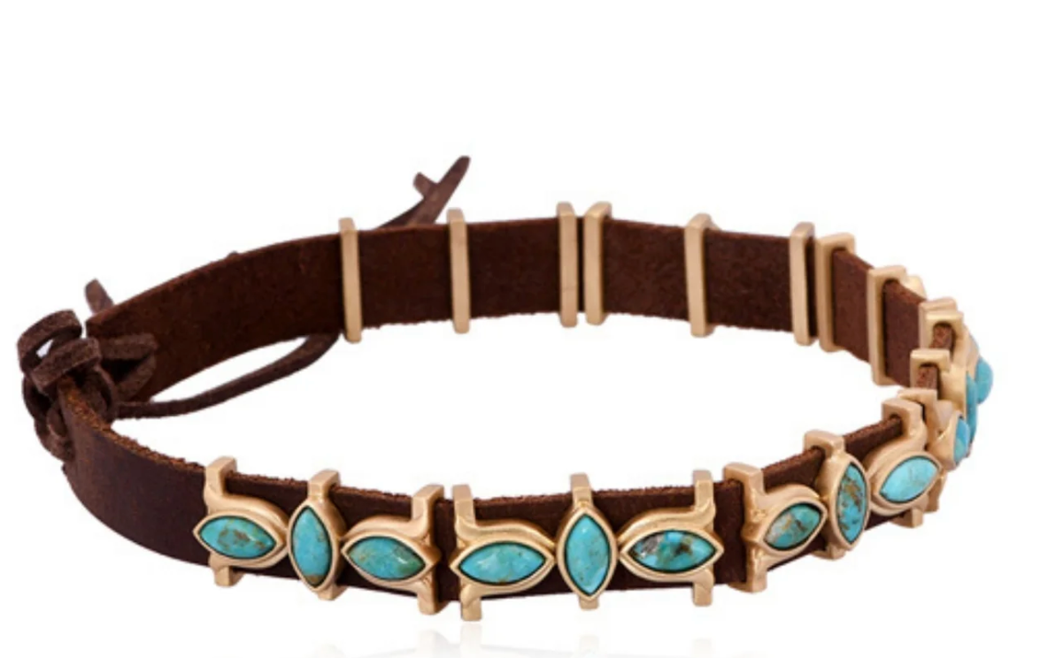 Desert Flower Hat Band - Turquoise