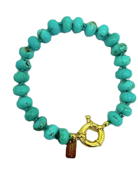 Eternal Turquoise Beaded Knotted Bracelet