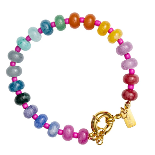 Wild at Heart Knotted Multicolor Beaded Bracelet