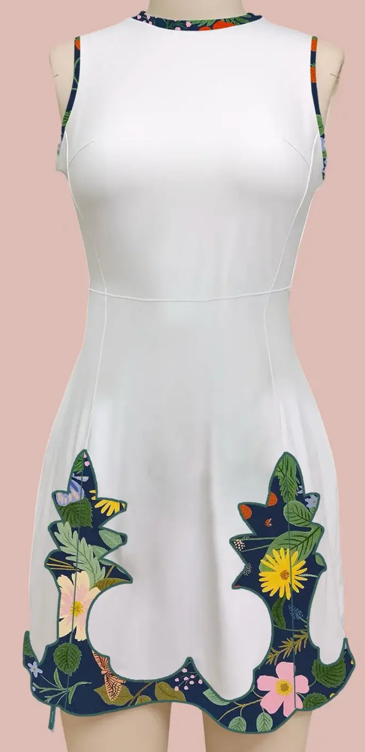 The Floral Resort Dress - White