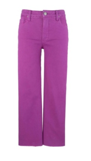 KUT High Rise Wide Leg Raw Hem - Orchid