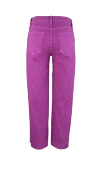 KUT High Rise Wide Leg Raw Hem - Orchid