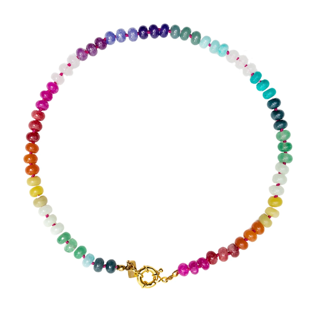 Wild at Heart Knotted Multicolor Beaded Necklace