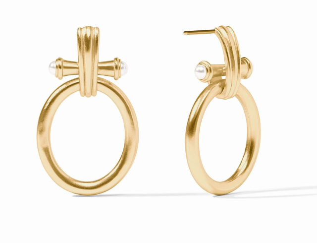 Bamboo Doorknocker Earring