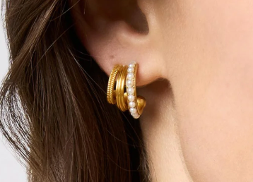 Hydra Triple Hoop- Pearl