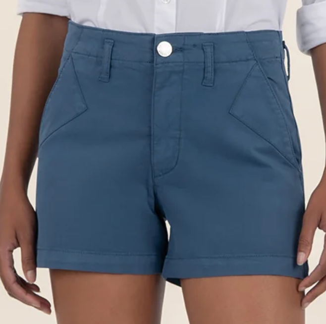 Kimia -Wide Leg Short w/ Flip Over Pocket - Ocean Blue