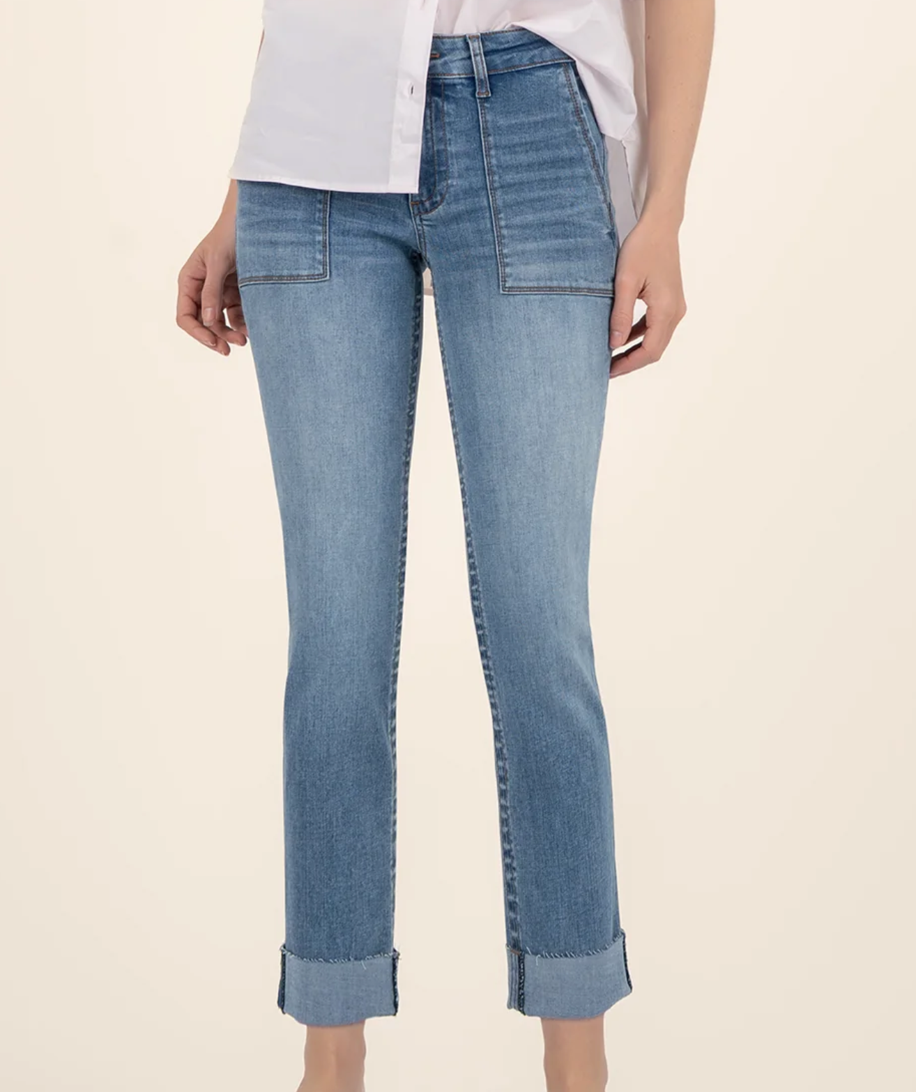 Stevie Crop Straight Leg - Medium Base