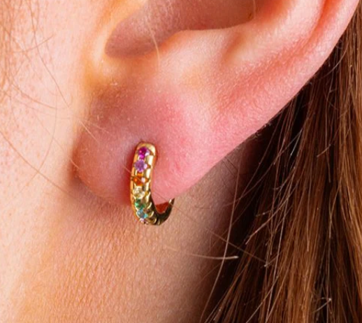 Alex Colorful Mini Huggie Earrings