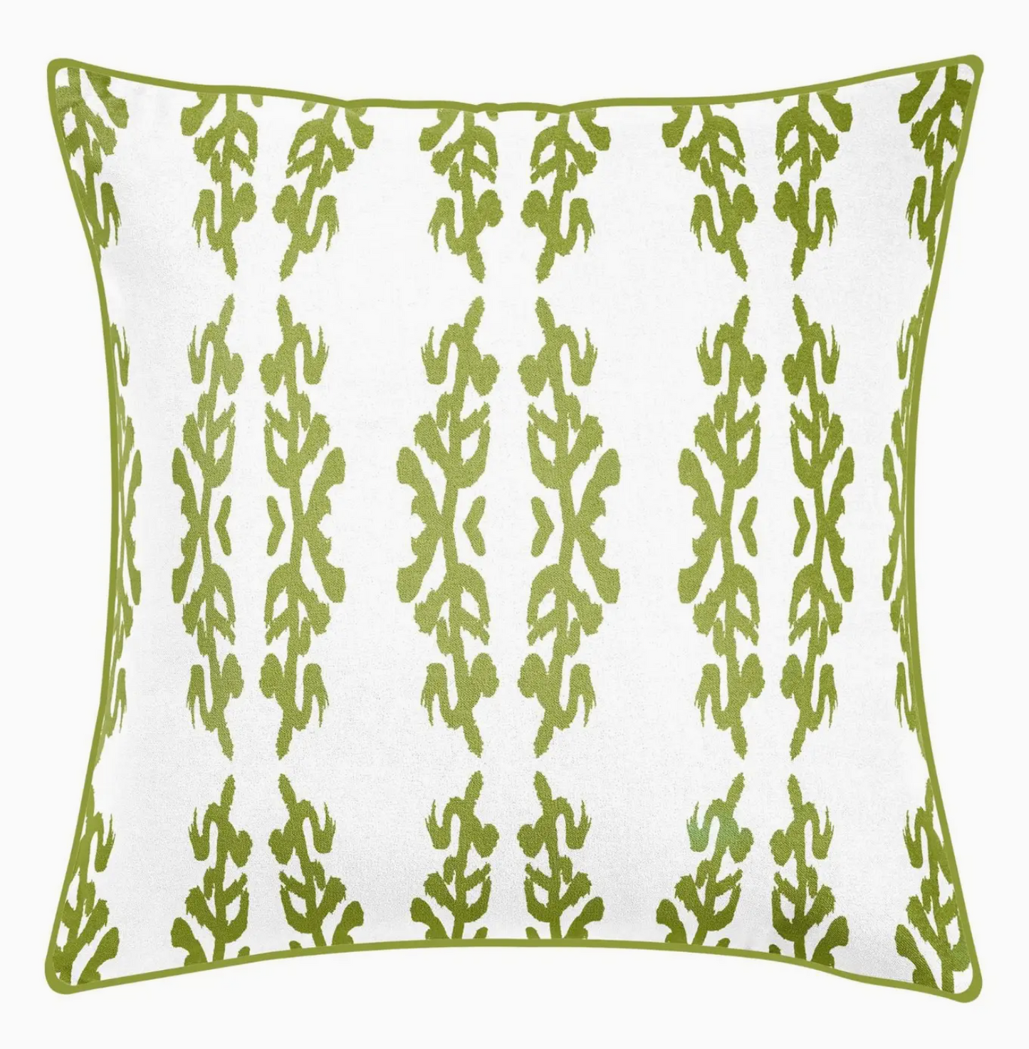 Coral Gardens Embroidered 22x22 Pillow - Green