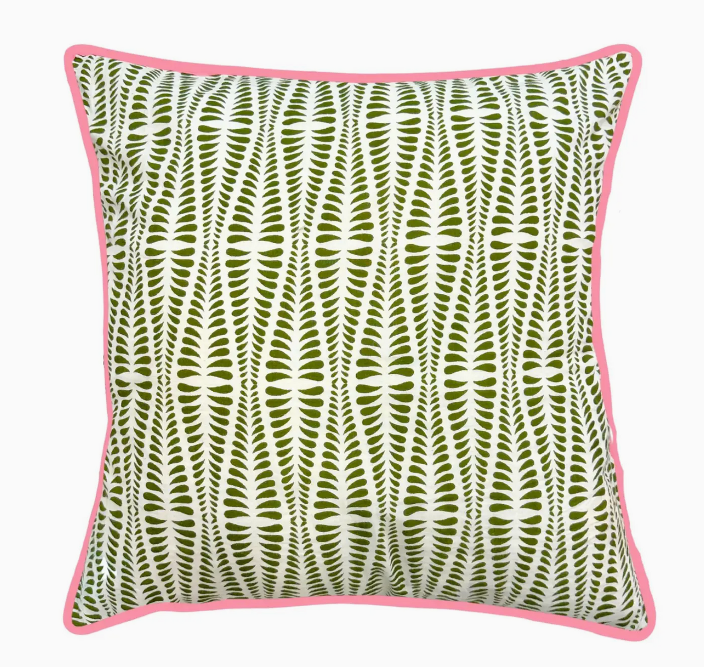 Alys in Vines Block Print Throw Pillow