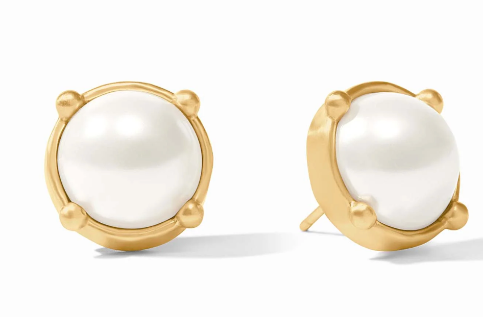 Honey Stud - Gold & Pearl