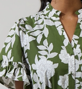 Haizley Floral Alna Button Up Midi Dress