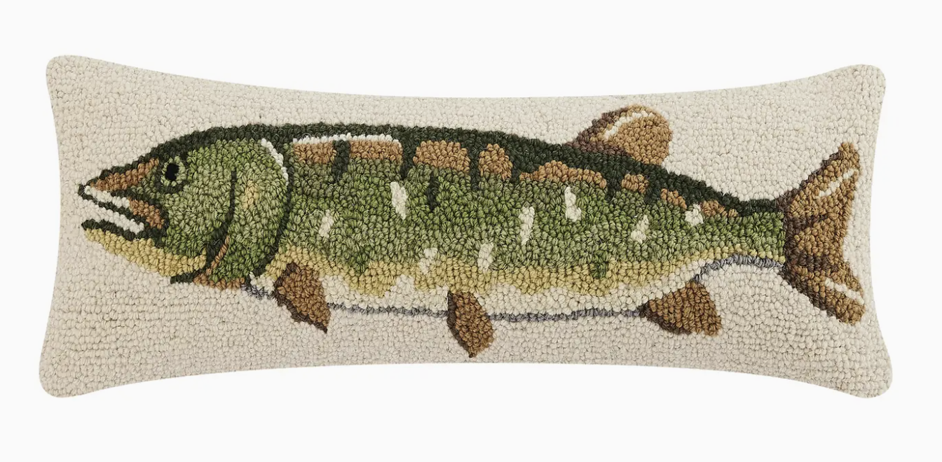 Northern Pike Fish Art Hook Pillow