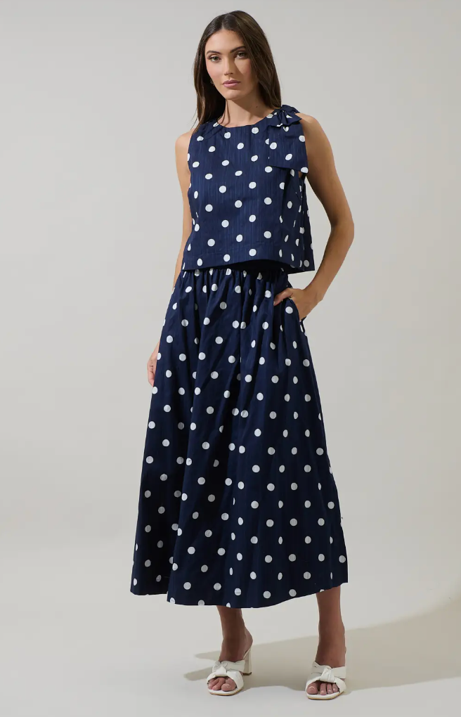 Caryn Polka Dot Maxi Set