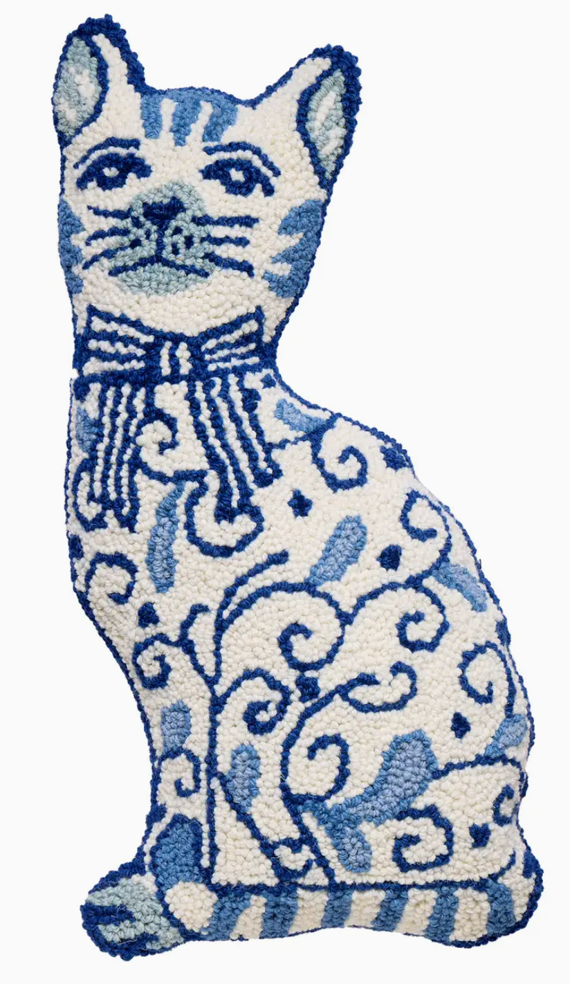 Chinoiserie Cat Hook Pillow