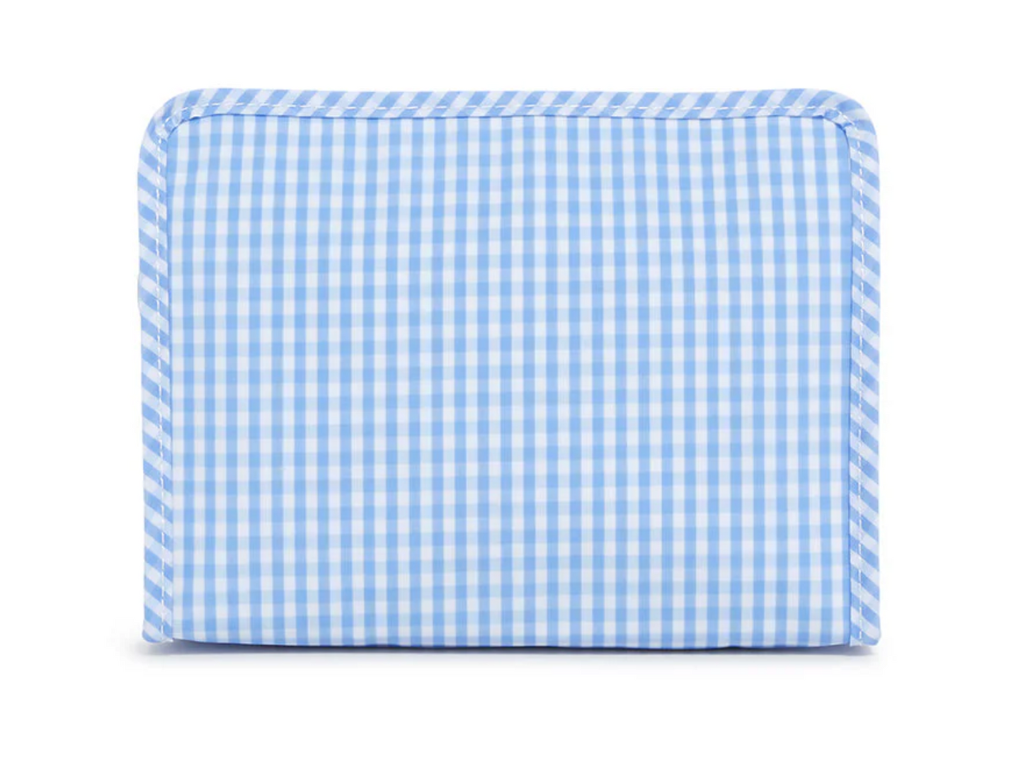 Roadie Medium Zip Pouch-Gingham Sky