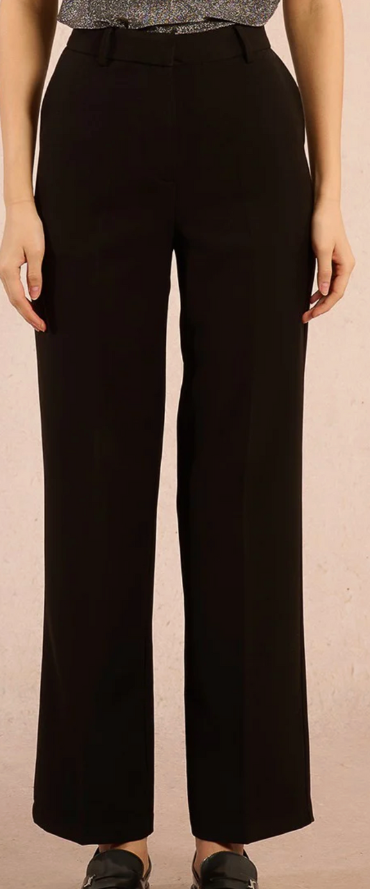 LADIES WOVEN PANTS-Black