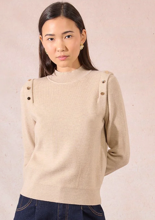 Ladies Knitted Sweater- Beige