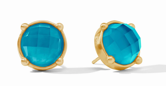 Honey Stud- Iridescent London Blue