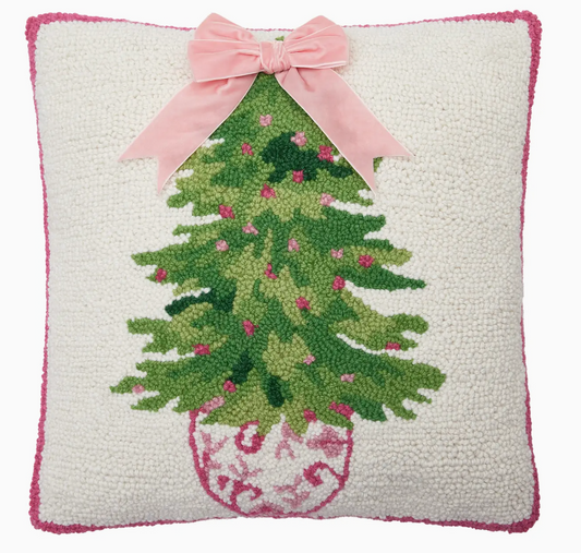 Chinoiserie Ribbon Tree Hook Pillow