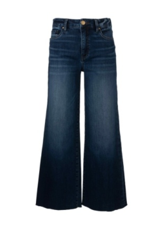 MEG HIGH RISE FAB AB WIDE LEG RAW HEM - INEXHAUSTIBLE